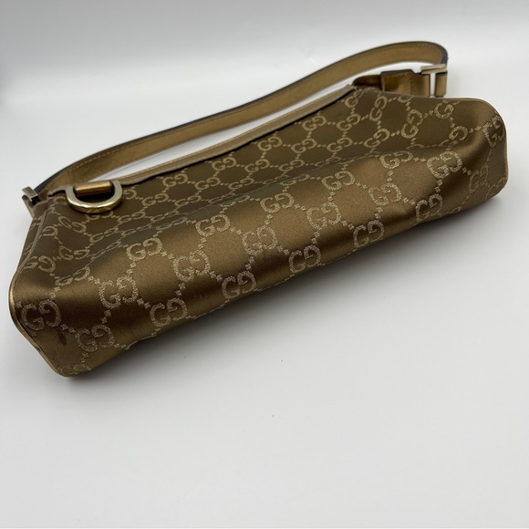 Gucci Brown GG Canvas Baguette cloth monogram brown handbag womens - Picture 4 of 10